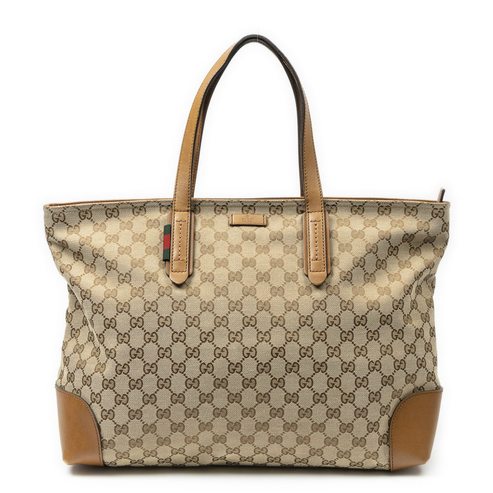 Gucci Large Web Horizontal Zip Tote